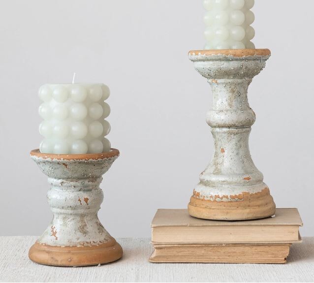 Ocean Terracotta Pillar Holder, Short