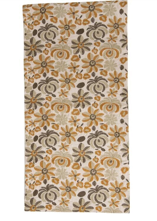 Floral Embroidered Table Runner, 72&quot;