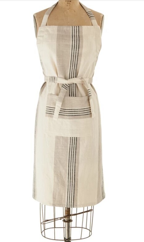 Black Striped Apron