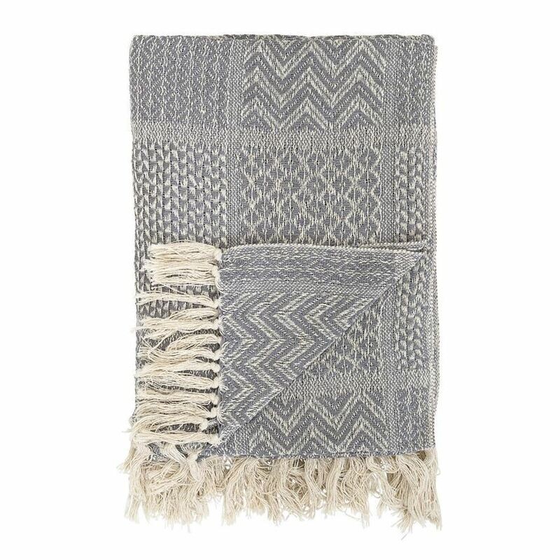 Patti Cotton Knit Throw Grey