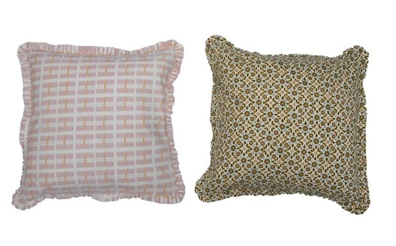 Myrtle Cotton Ruffled Pillow, 20&quot;