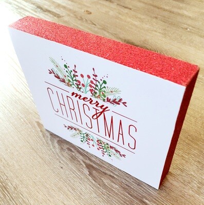 Red Glitter Merry Xmas Sign