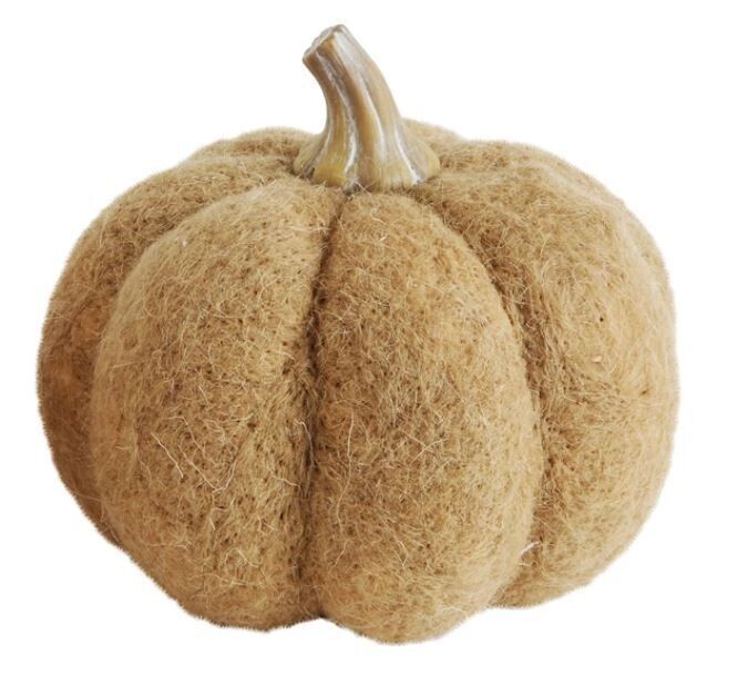 Orange Wool Felt Pumpkin, 6 1/4&quot;