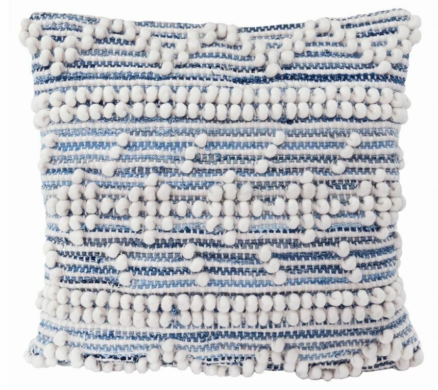 Reanna Handwoven Recycled Denim Pillow 20x20