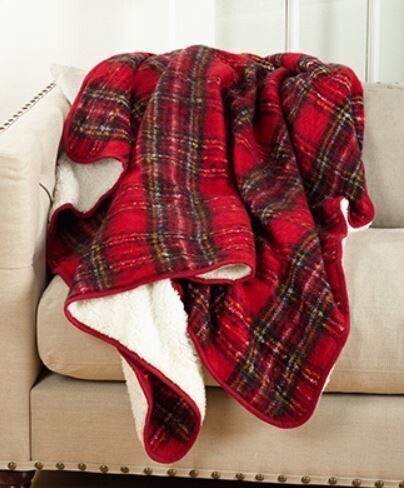 Faux Mohair Sherpa Throw