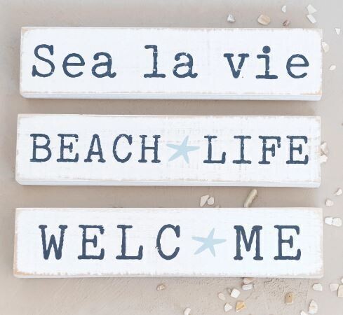 Beachy Sayings Wood Decor