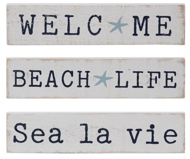 Beachy Sayings Wood Decor