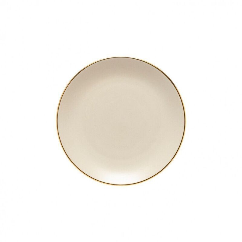Augusta Salad/Dessert Plate, Nat/Gold