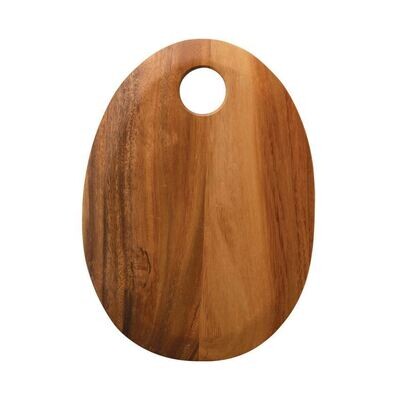 Suar Wood Oval Cutting Board, 13&quot;