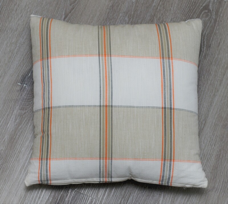 Taylor Cotton Plaid Pillow Rust
