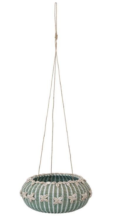 Seashells Rattan Hanging Planter