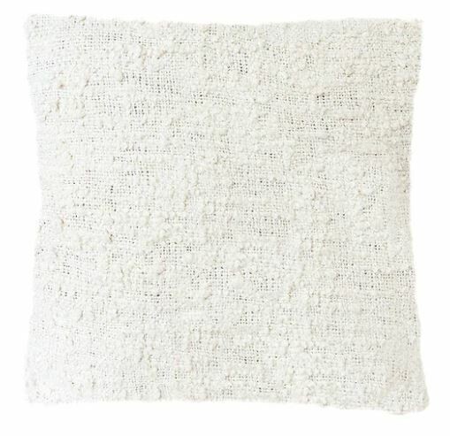Whitney Slub Cotton Pillow, White 20x20