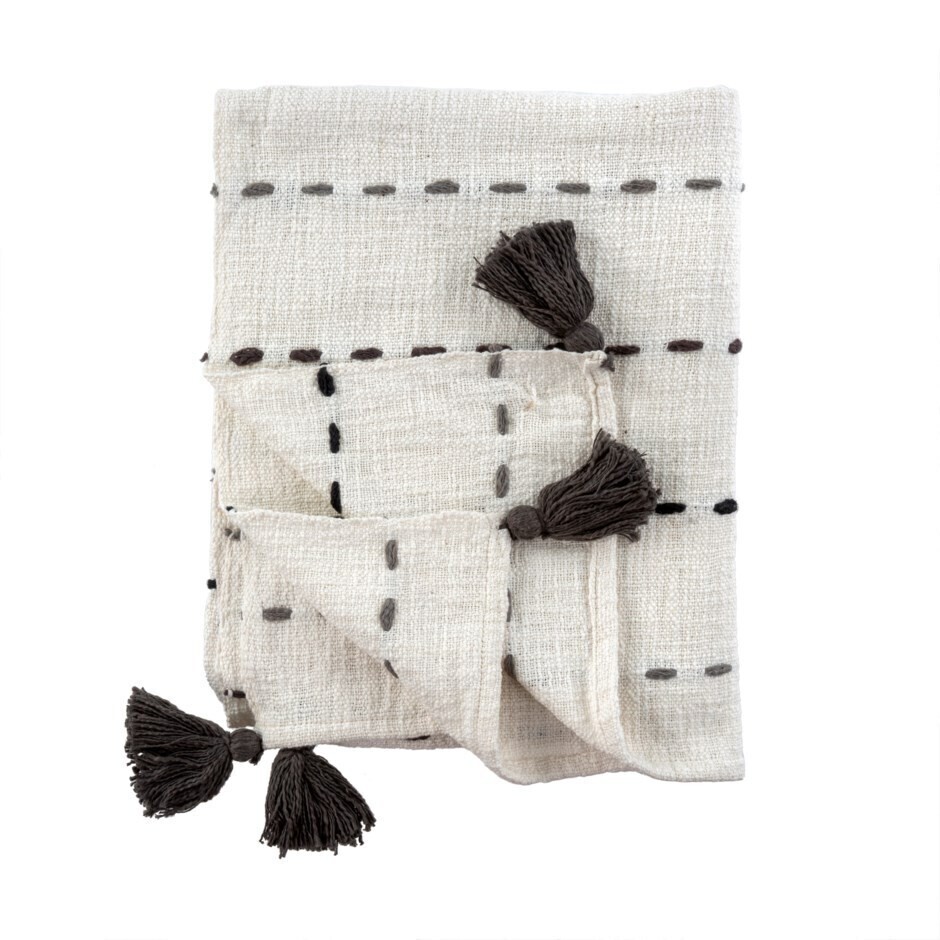 Sunstitch Throw, Stone