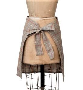 Plaid Half Apron