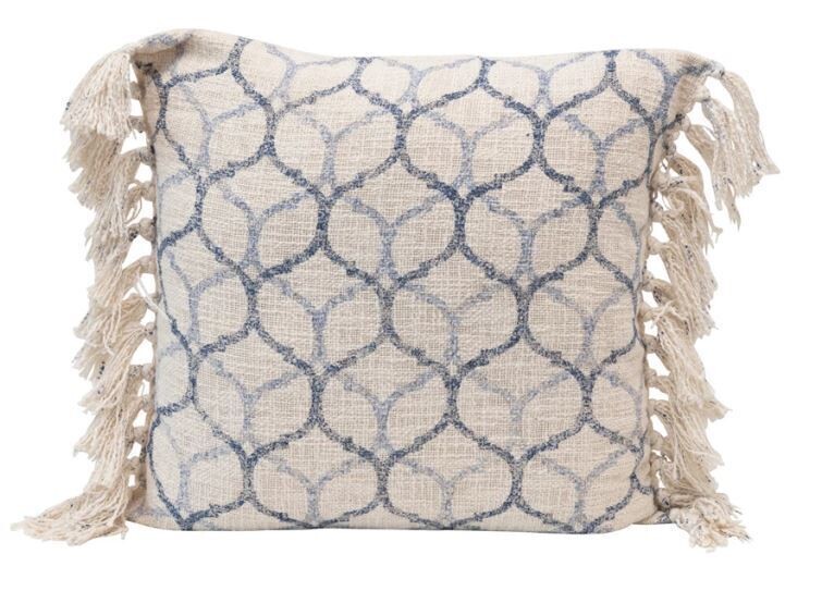 Felicia Blue Sonewashed Pillow, 20&quot;