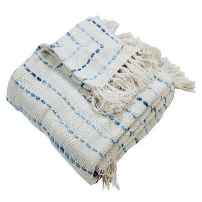 Ribbons Throw Blue 50x60