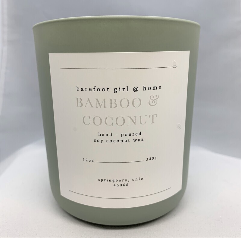 Bamboo &amp; Coconut Candle 12 oz