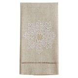 Embroidered Snowflake Guest Towel