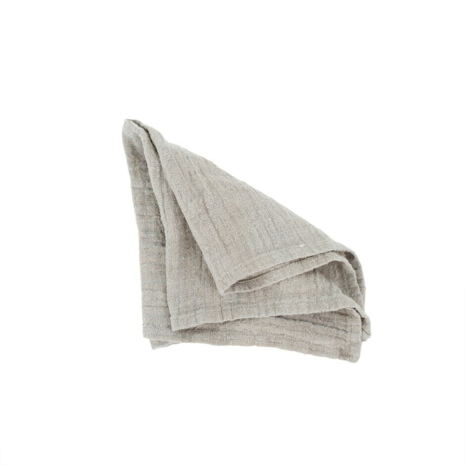 Rustic Linen Napkin, Medium Grey