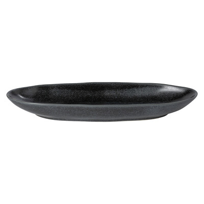 Livia Oval Platter, Black, 13in