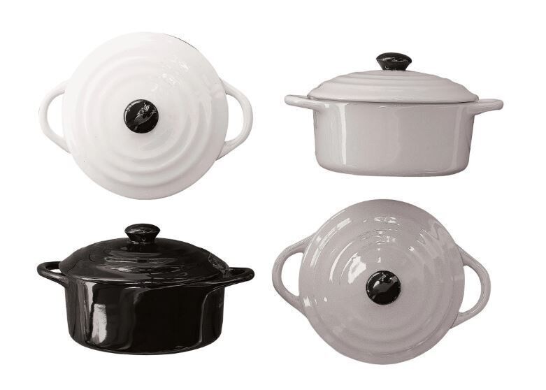 Round Mini Baker W/ Lid, Neutrals