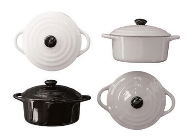Round Mini Baker W/ Lid, Neutrals