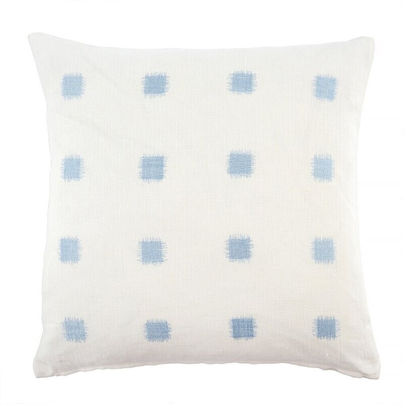 Ikat Pillow, Aqua 20&quot;