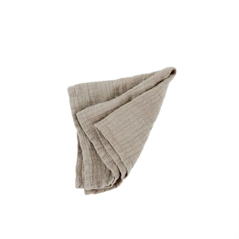 Rustic Linen Napkin, Stone