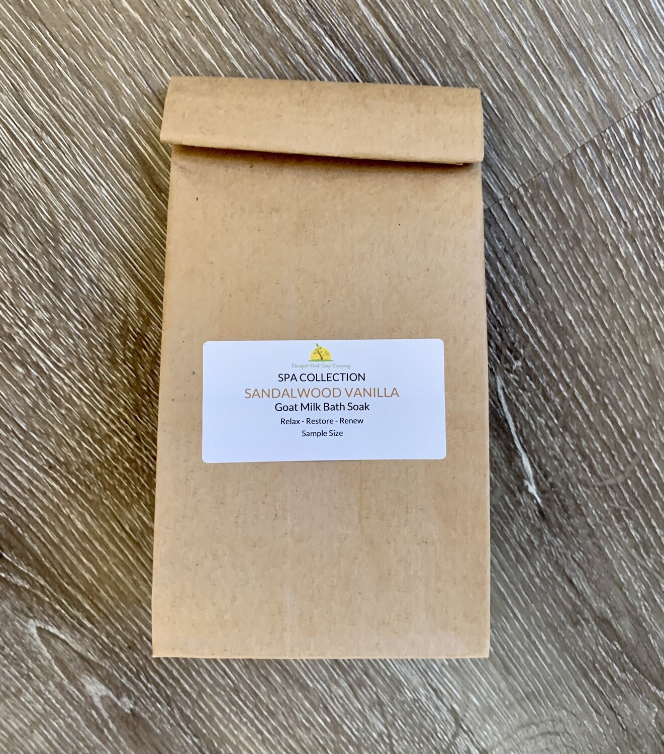 Sandalwood Vanilla Bath Soak 4 oz Sample Size