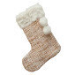 Fur Trim Boucle Stocking