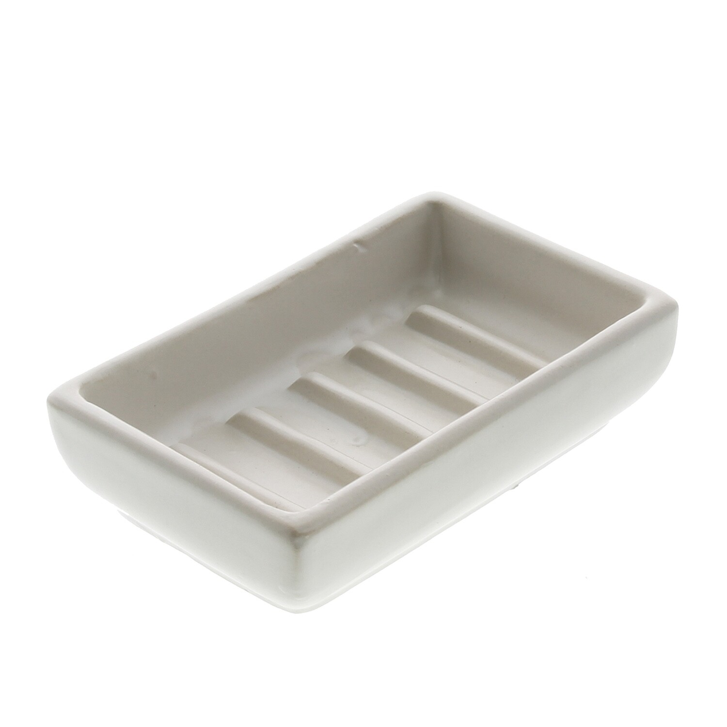 Luna Ceramic Soap Dish, White