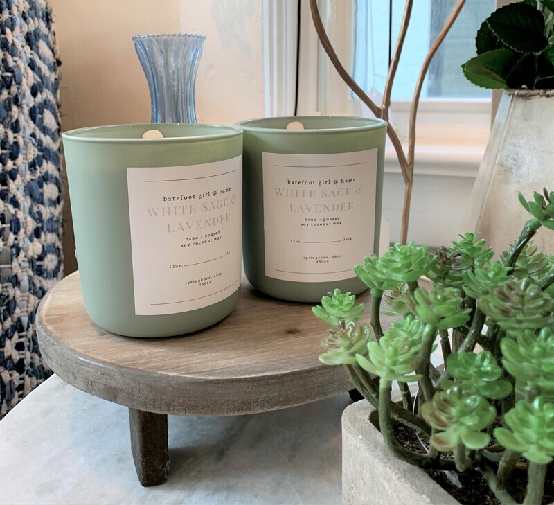 White Sage &amp; Lavender Candle 12 oz