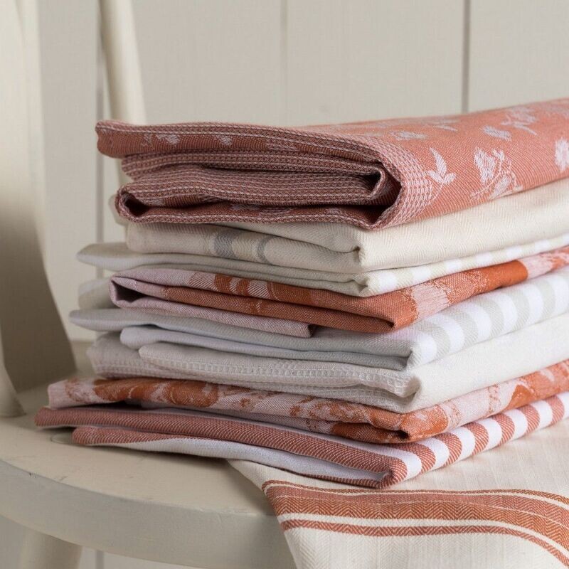 Cotton Dish Towel, Vanilla Floral