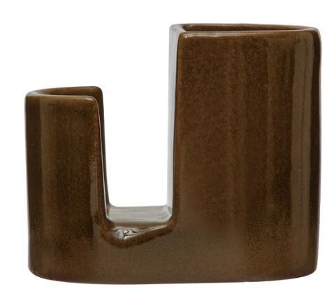 Brown Stoneware Sponge Holder
