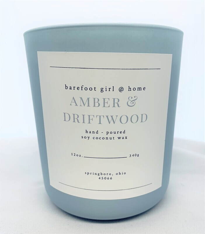 Amber &amp; Driftwood Candle 12oz
