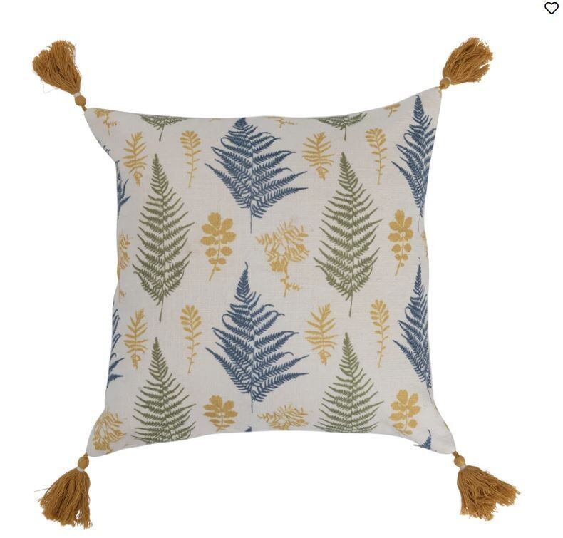 Fern Print Pillow 16&quot;
