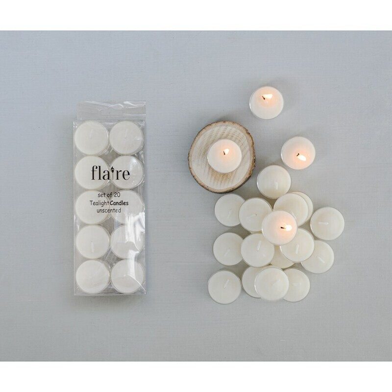 Tealights, Set Of 20, Unscented