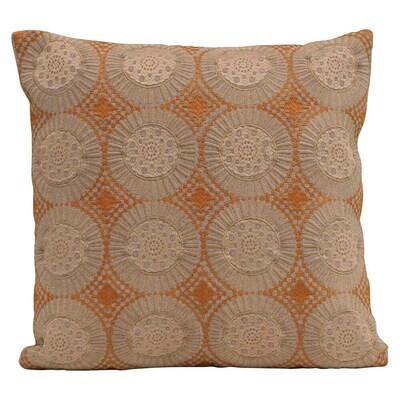 Marcie Cotton Embroidered Pillow, 18"