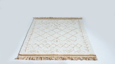 Libby Cotton Tufted Rug Natural & Mustard 4x6
