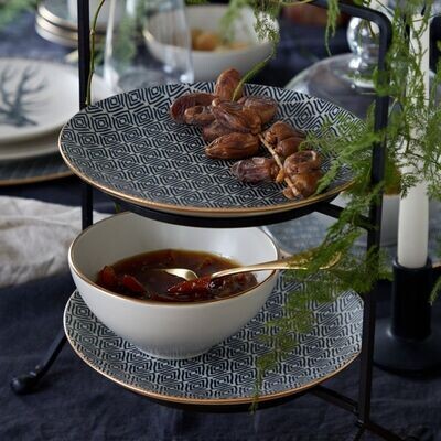 Augusta Salad/Dessert Plate, Diamond Weave Gold
