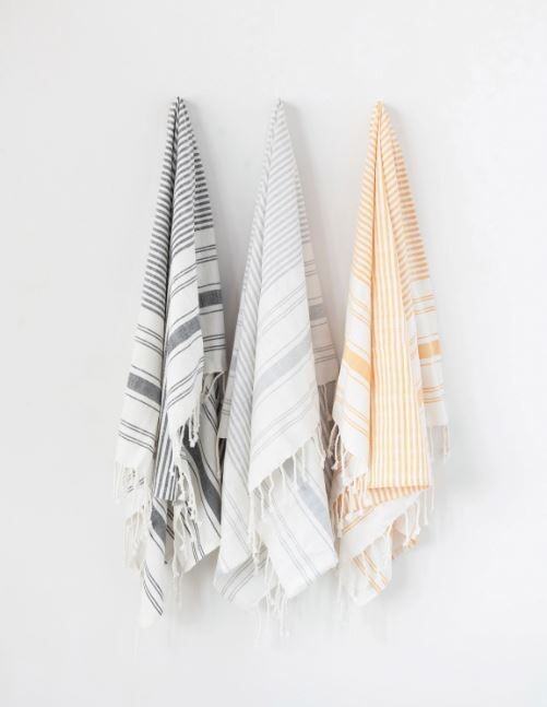 Striped Turkish Cotton Bath Towel, 48x30