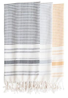 Striped Turkish Cotton Bath Towel, 48x30