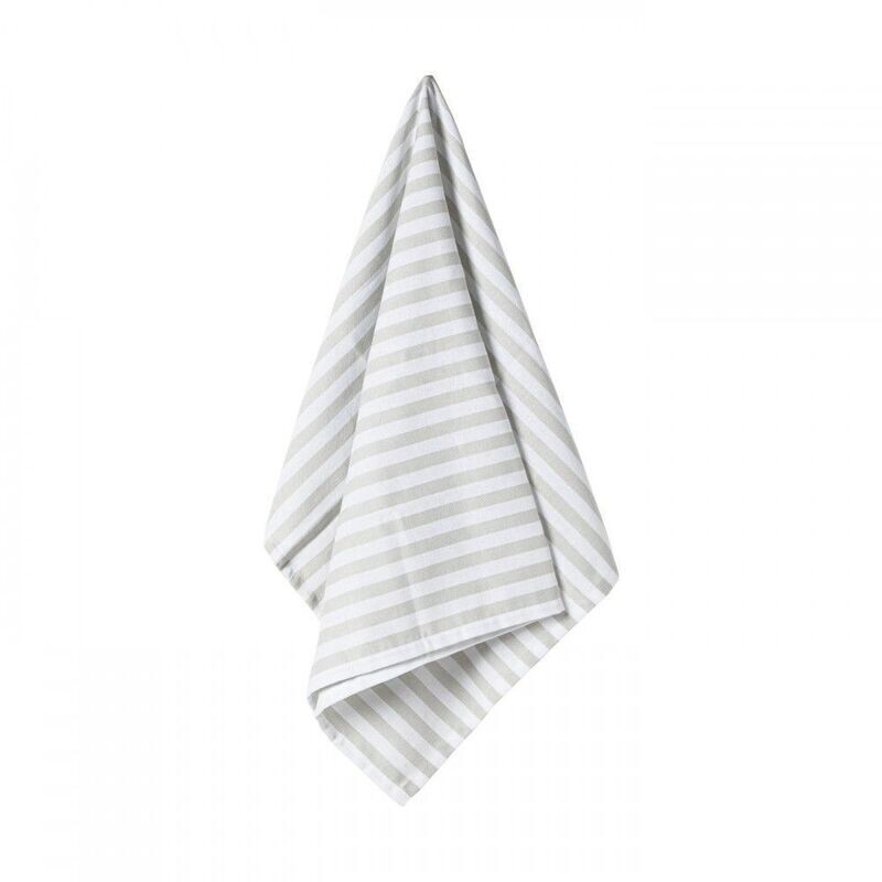 Cotton Dish Towel, Dove Stripe