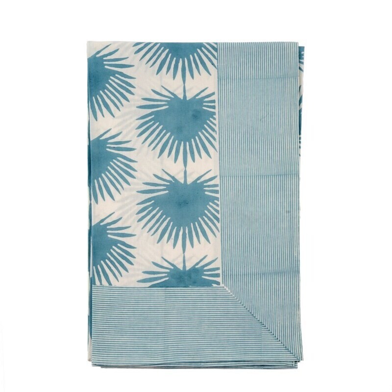 Paradise Palm Tablecloth, Blue