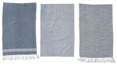 Blue Hamman Tea Towel Set of 3