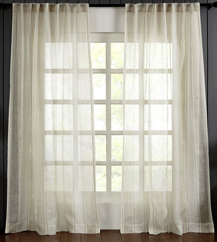 Linen Lurex Drapery  Panel