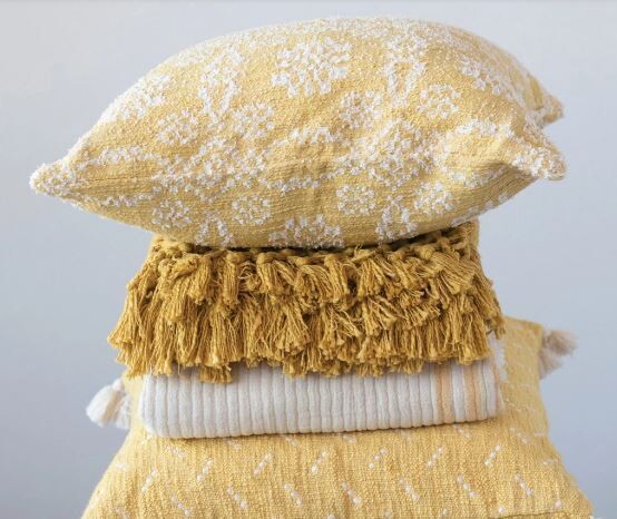 Janie Cotton Jacquard Pillow, 20"