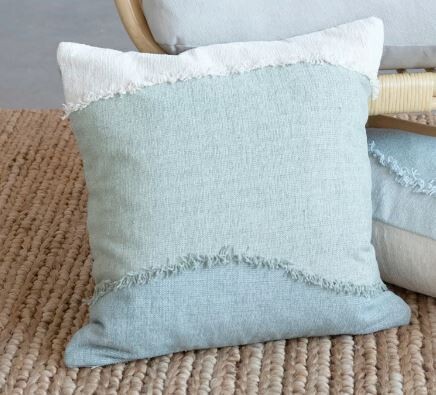 Waves Cotton Pillow, 18"