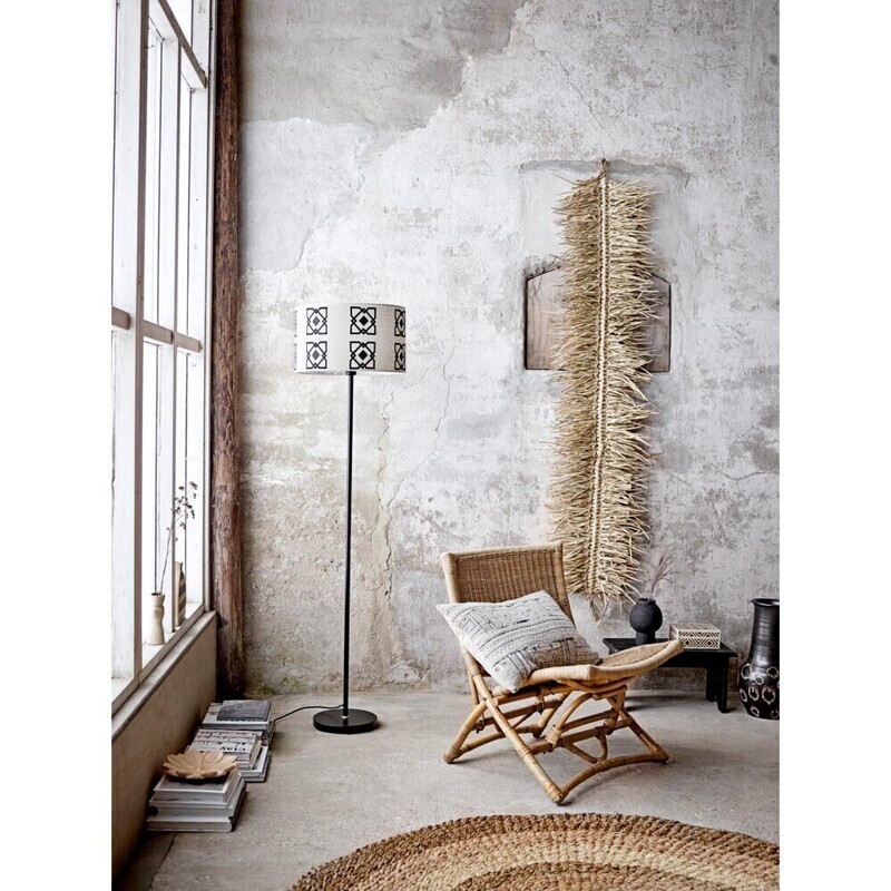 Black &amp; White Metal Floor Lamp