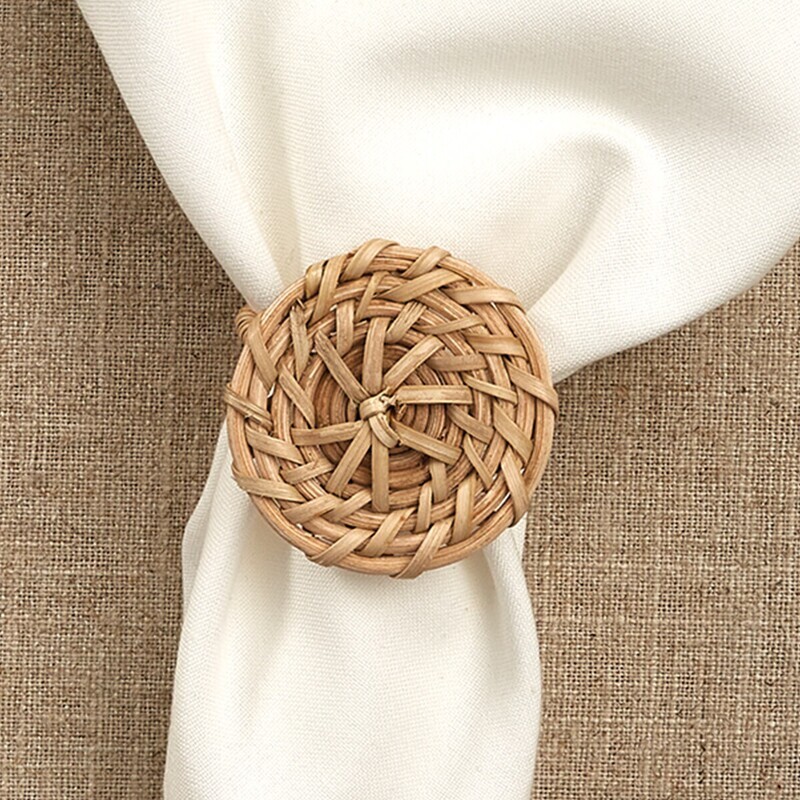 Rattan Button Napkin Ring